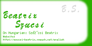 beatrix szucsi business card